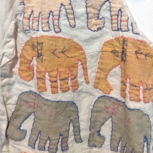 Boho Hippie Vintage Elephant Vest | Soho Compagnie | Size Medium - Picture 4 of 8